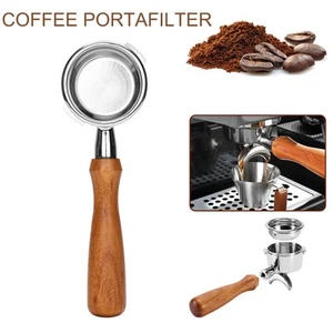 58mm Coffee Portafilter For Gaggia Carezza Cubika Plus Double Spouts Wood Handle - Bild 1 von 14