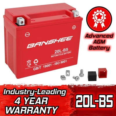 NEW Replacement Banshee Battery For BIG DOG-Mutt 08' Motorcycle. 4 Year Warranty - Image 1 of 4