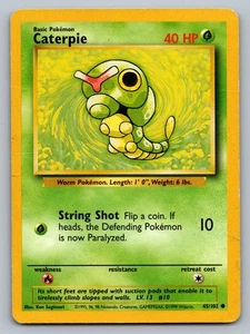 Pokemon TCG Base Set Caterpie 045/102 - Bild 1 von 2