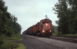 CP CANADIAN PACIFIC 4567 Eisenbahn Zug Lokomotive ROUSES POINT 1991 Foto Dia - Bild 1 von 1