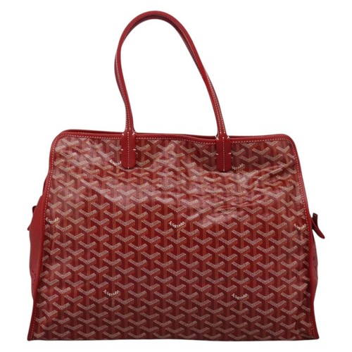 Borsa tote Goyard resistente in tela rossa autentica