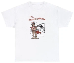 Lustiges Angeln T-Shirt Happy Fisherman Erwachsene Humor Meme Gag Geschenk Neuheit - Bild 1 von 3
