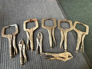 Lot 8 Vise Grip Locking Pliers PETERSEN DEWITT USA Working 11sp 11R 10T 7WR - Picture 1 of 2