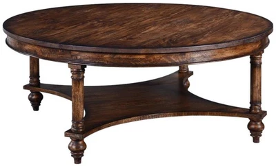 Glenbrook Solid Wood Round Coffee Table with Shelf - Image 1 of 3