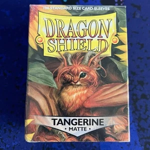 Dragon Shield SEALED 100 ct Tangerine MATTE TCG Sleeves Discontinued - Picture 1 of 8