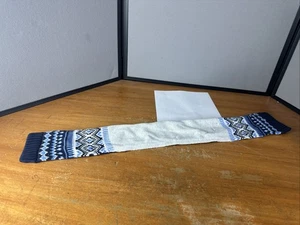 Winter Strick Schal von Janie und Jack blau geometrisches Muster Baumwolle Kinder - Bild 1 von 8