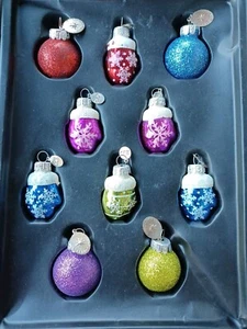 Christopher Radko Celebrations Snowflake Mittens Christmas Ornaments 10 Mini - Picture 1 of 7