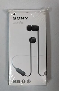 Sony WI-C100 Wireless in-Ear Bluetooth Headphones w/ Built-in Microphone(Black) - Photo 1 sur 5
