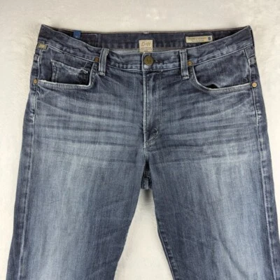 Citizens of Humanity Jeans Mens 34x34 Blue Gray Sid Regular Straight Dark Denim - Image 1 of 4