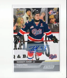Tarjeta de inserción de autógrafo TANNER HOWE '23/24 Upper Deck CHL "Stars" #339 - Imagen 1 de 1