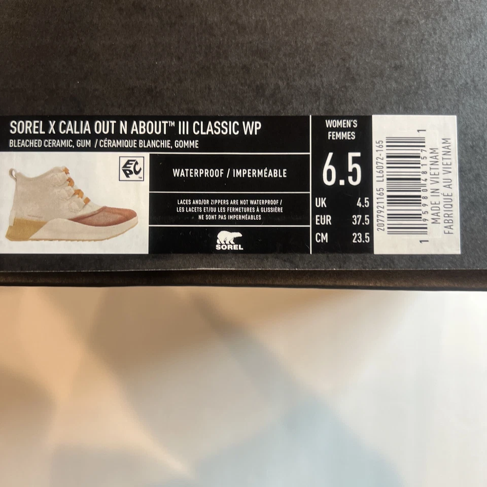 Sorel X Calia Out N About III Classic Waterproof Boots Size 6.5