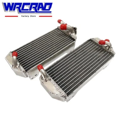 Aluminum Polished R&L Radiator For SUZUKI RM250 1996-2000 RM 250 1997 1998 1999 - Image 1 of 4