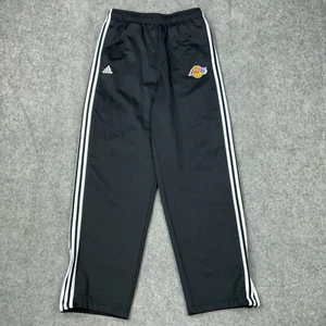 Adidas Track Pants Youth XL Black Los Angeles Lakers Activewear Elastic Waist - Picture 1 of 14