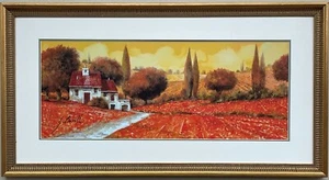 Guido Borelli "Fuoco Di Toscana" Neu CUSTOM GERAHMT Handsignierte Lithographie ITALIEN - Bild 1 von 3