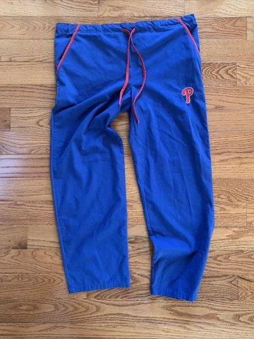 Philadelphia Phillies Genuine Merch Scrub Lounge PJ Pants Unisex Blue Small Cover