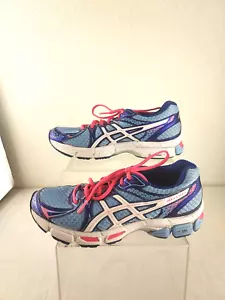 Asics Women 7 Gel Exalt 2 T4B6N Running Shoes Sneakers Duomax Blue Pink White - Picture 1 of 10