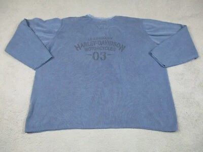 Harley Davidson свитер для взрослых 3XL XXXL синий пуловер Hanley мотоциклиста мужчин - Изображение 1 из 4