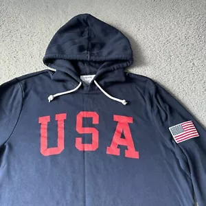 NEU Old Navy Pullover Herren Extra Large blau Hoodie Sweatshirt Team USA Flagge gefüttert - Bild 1 von 11