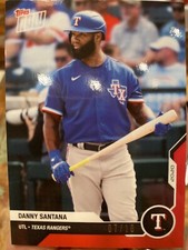 2020 Topps Now Road to Opening Day DANNY SANTANA /10 RED Rangers OD-215