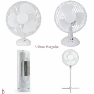 Ventilador Portátil 9/12" Escritorio 14" Torre 16" Pedestal de Pie - Nuevo en Caja - Mesa - Imagen 1 de 12