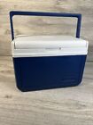 VINTAGE COLEMAN Small Blue/White COOLER MODEL 5205 Lunch Box Hunting Fishing