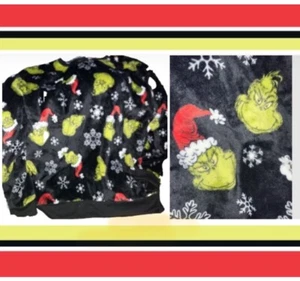 Dr Seuss How GRINCH Stole Christmas,3XL,Minky Soft In&Out,Santa Sweatshirt,Black - Picture 1 of 8