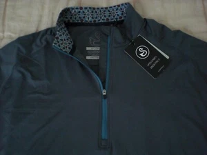 Swannies Golf Perry 1/2-Zip Perf. Top Jersey, NWT - Men’s XL - Charcoal, $90 - Picture 1 of 9
