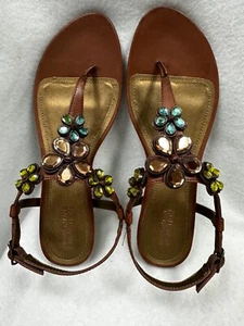 WOMENS KENNETH COLE Reaction SANDALS SHINE ON BL -Tan 10M - Picture 1 of 6