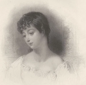 PRETTY LADIES. Miss Chaworth ; Finden 1833 old antique vintage print picture - Picture 1 of 1