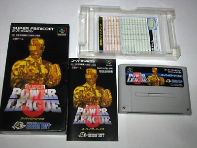 Super Power League 3 Super Famicom SFC Japan import +Box Manual CIB US Seller - Image 1 of 4