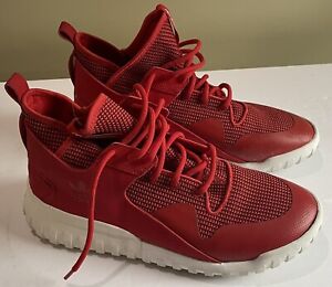 Adidas Tubular X Collegiate Red S77842 Lace Mid Shoes Sneakers Mens US Size 11