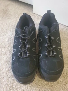 HYTEST MULTISPORT K11350 Steel Toe Men's 9 extra wide  Black Leather  - Picture 1 of 9