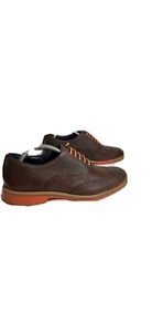 Cole Haan C11235 Great Jones Men's Wingtip Brown & Orange Oxford Shoes Size 10 M - Picture 1 of 5