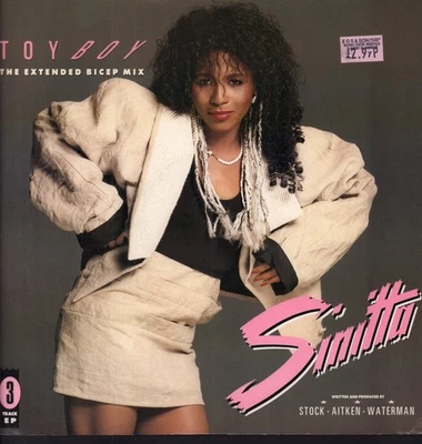 Sinitta Toy Boy 12" vinyl UK Fanfare 1987 in pic sleeve has old original price - Photo 1/3