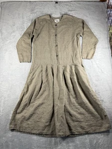 Vestido Flax by Angelheart para mujer mediano lino bolsillos con botones Lagenlook minimalista - Imagen 1 de 14