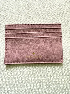 Kate Spade Greta Court Graham Dusty Peony Glitzer Kartenetui Geldbörse Barbiecore - Bild 1 von 5