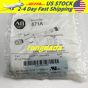 Brand New Allen Bradley 871A-TS5-N3 Mini 5 Pin Straight Female PG16 Fast Ship - Picture 1 of 3