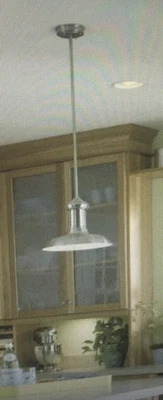 Progress Lighting P5024 Nickel Brookside Single Light 12"Wide Pendant - Image 1 of 4