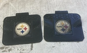 Pittsburgh Steelers NFL Car Floor Mats Color Black Size 16x12in (Set of 2) - Picture 1 of 2