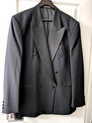 Blazer Pierre Balmain Paris Hombre Esmoquin Lana Negro Talla 43 Largo Foto 1 de 4