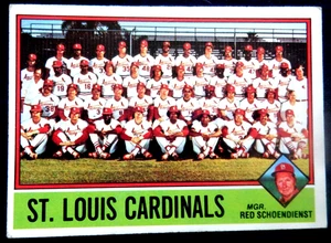 St. Louis Cardinals Topps Team Photo / Checklist card 581, 1976 - Lou Brock - Bild 1 von 2
