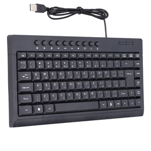 Arabic Wired Keyboard Mini 87 Keys USB Desktop Notebook Computer Accessories For - Picture 1 of 24