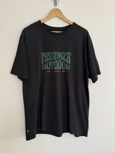 Camiseta Pasajero Cuello Redondo Lavada Negra Grande XL - Imagen 1 de 6