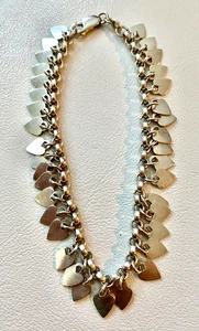Vintage Sterling Silver Petit Hearts Charm Bracelet - Picture 1 of 6