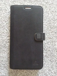 Snakehive Samsung Galaxy S21 Leather Wallet Case w/ Card Slots black - Zdjęcie 1 z 4
