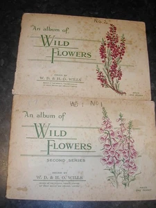 Wills Cigarette Cards WILD FLOWERS 2 Complete sets c1930 Album + Second Series - Picture 1 of 10