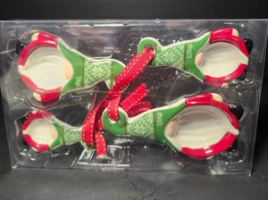 Signature Select Ceramic Red & Green Holiday/Christmas Gnome Measuring Spoons - Picture 1 of 8