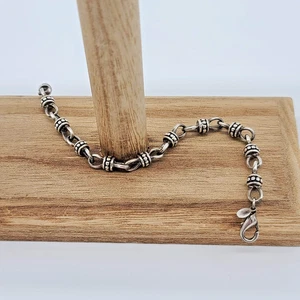 Premier Designs LAUREN Bracelet Dotted Antique Silver Linked Design 7" - Picture 1 of 9