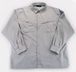 Under Armour Loose Fit Heat Gear Shirt Mens 3XL Gray Vented Fishing Hiking XXXL - Picture 1 of 11