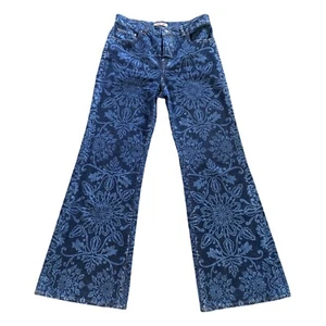 ~ Johnny Was ~ Denim Jeans blau-weiß Blumen High Rise Boot Leg Rialto Gr. 29 - Bild 1 von 13